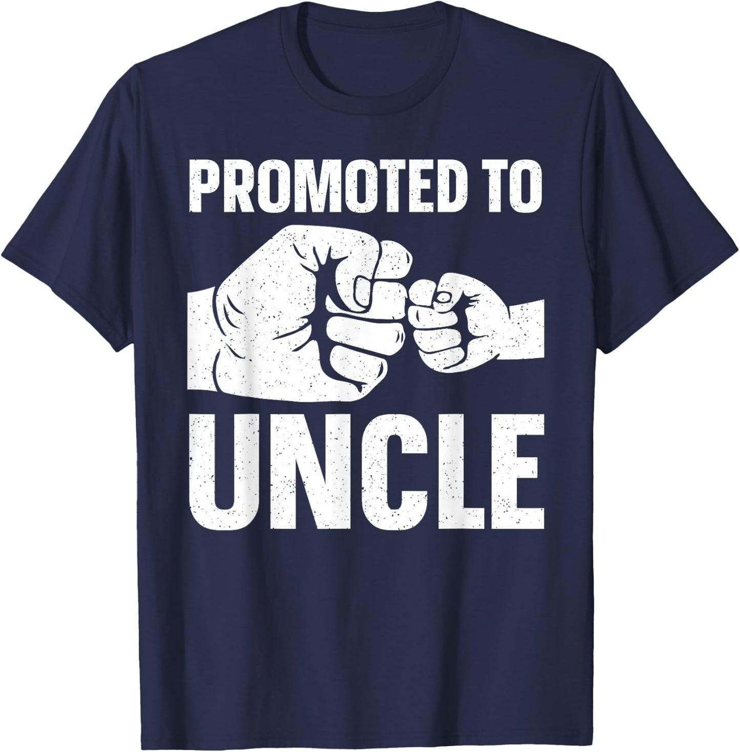 Funny Uncle Design Daddy Dad Boys Promoted To Uncle T-Shirt - T-Shirt | Navy