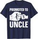 Funny Uncle Design Daddy Dad Boys Promoted To Uncle T-Shirt - T-Shirt | Navy