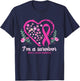 I'm A Survivor Breast Cancer Awareness Pink Ribbon Heart T-Shirt - T-Shirt | Navy