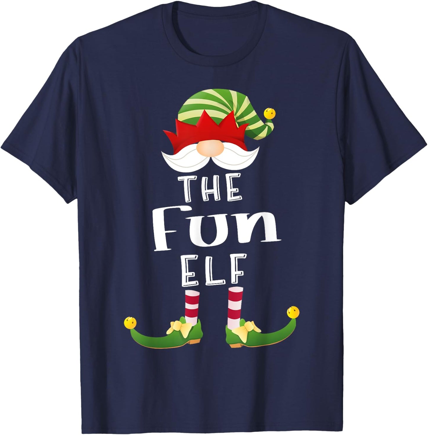 Fun Elf Group Christmas Funny Pajama Party T-Shirt - T-Shirt | Navy