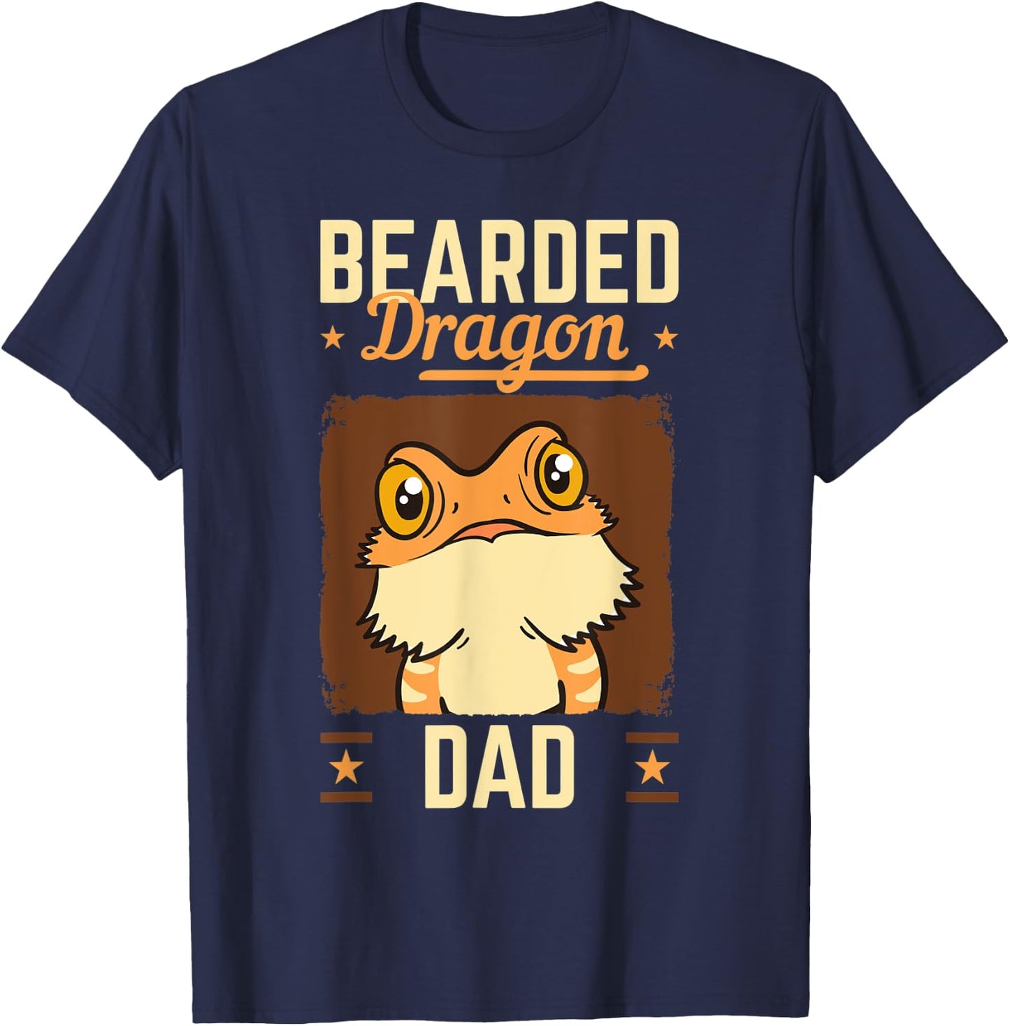 Bearded Dragon Dad Gecko Lizard Owner Reptile Lover Gift T-Shirt - T-Shirt | Navy