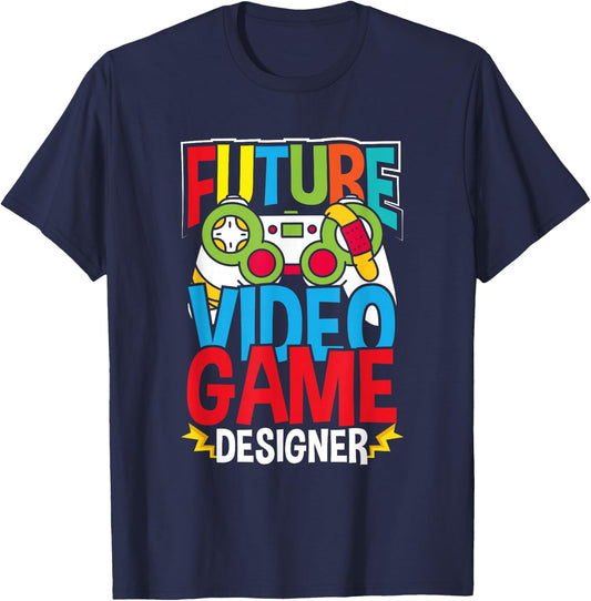 Future Video Game Designer Developer Gamer Programmer T-Shirt - T-Shirt | Navy