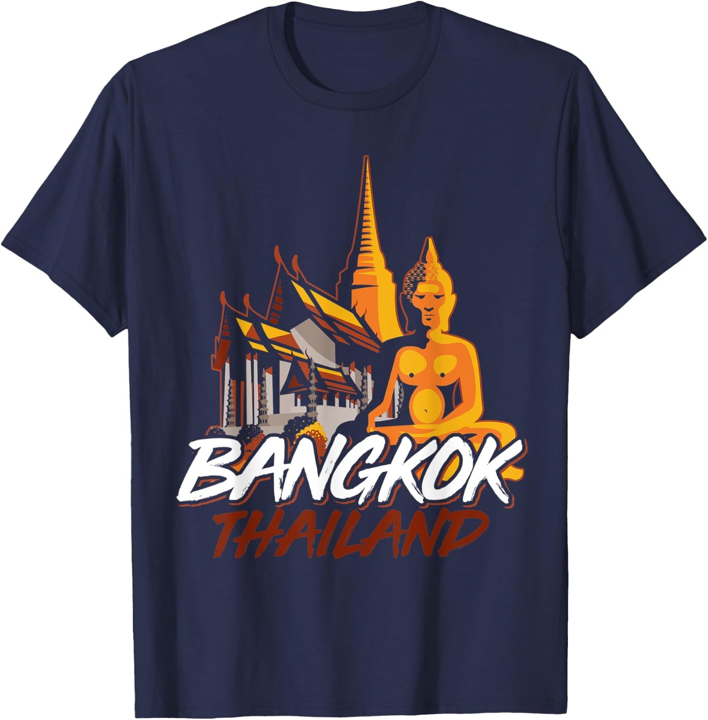 Proud Thai Flag Bangkok Travel Phuket Chiang Mai Thailand T-Shirt - T-Shirt | Navy