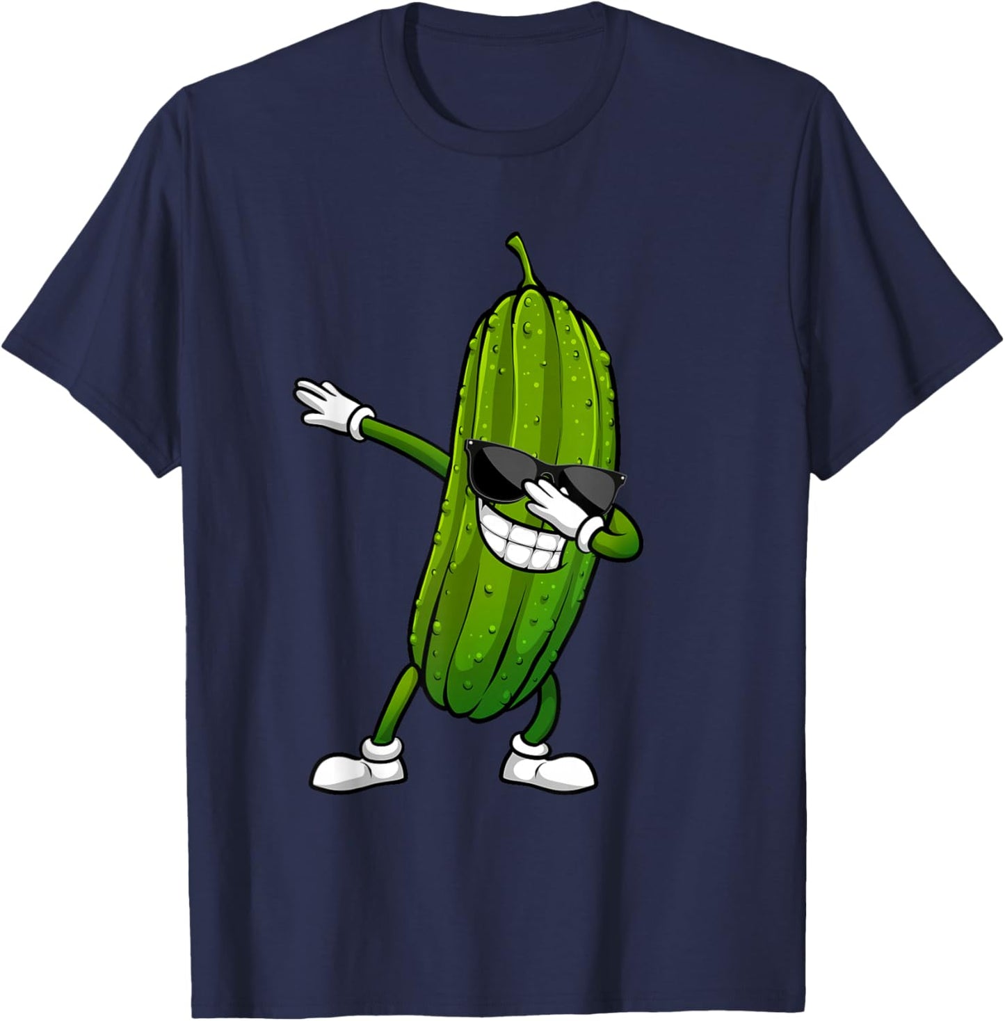 Funny Pickle Design Women Dill Pickle Dabbing Pickle T-Shirt - T-Shirt | Navy
