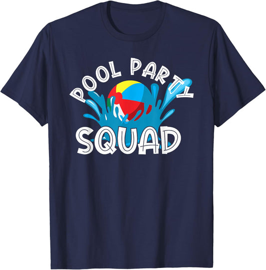 Pool party squad beach pool party gift women kids T-Shirt - T-Shirt | Navy