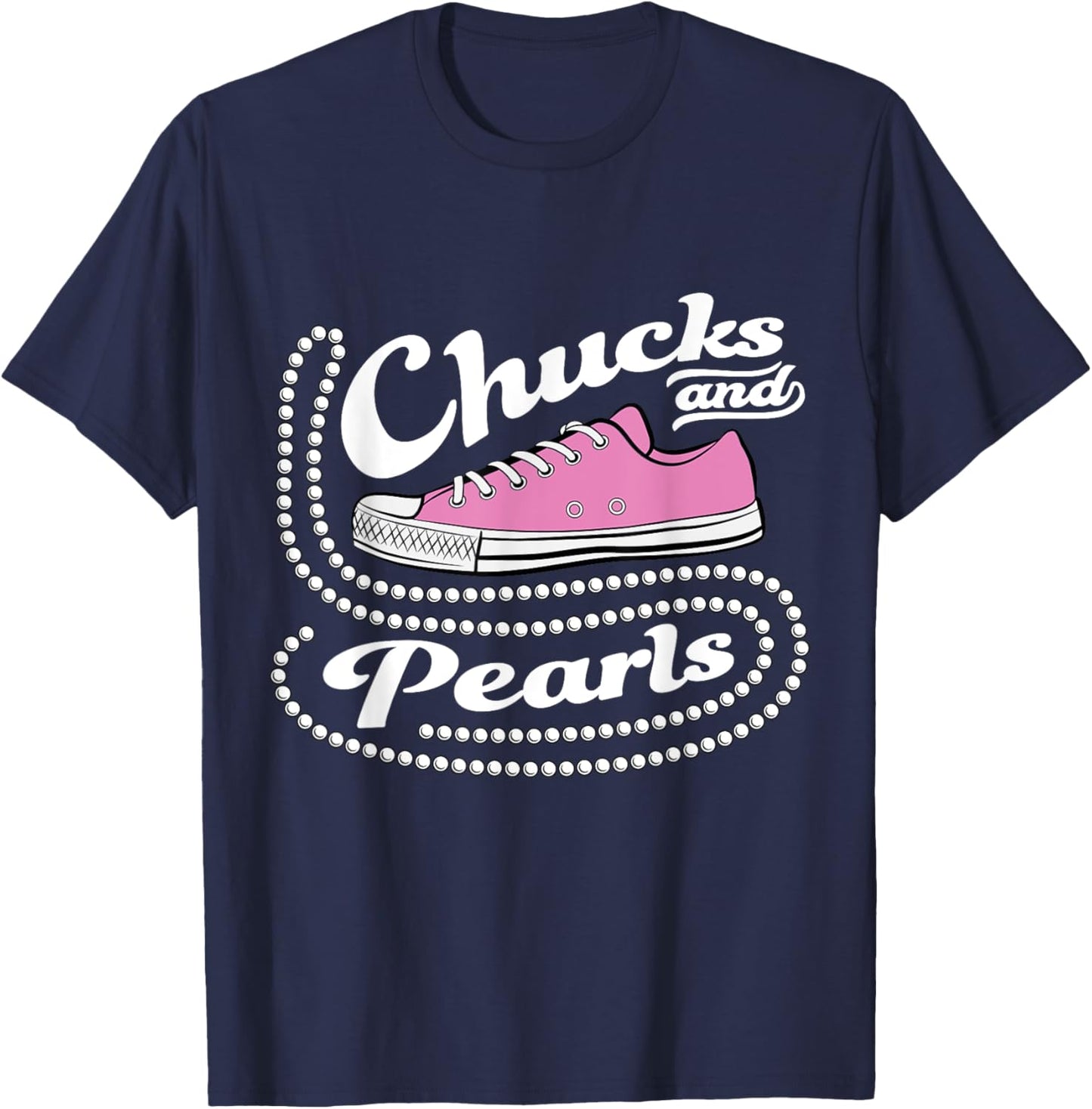 Chucks and Pearls Madam 2024 women American T-Shirt - T-Shirt | Navy