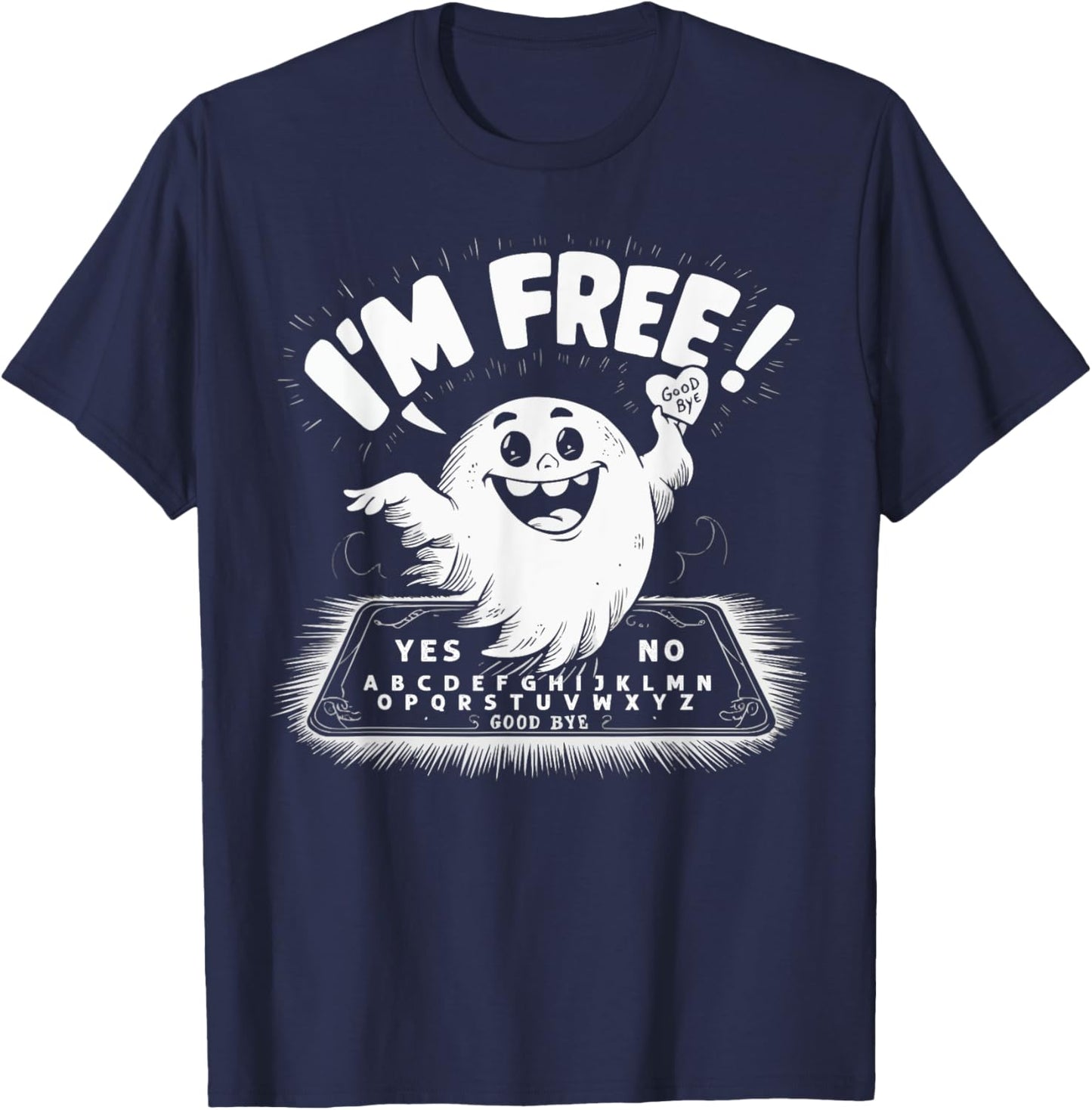 Ouija Board Paranormal Spirit Board Trick Or Treat Halloween T-Shirt - T-Shirt | Navy