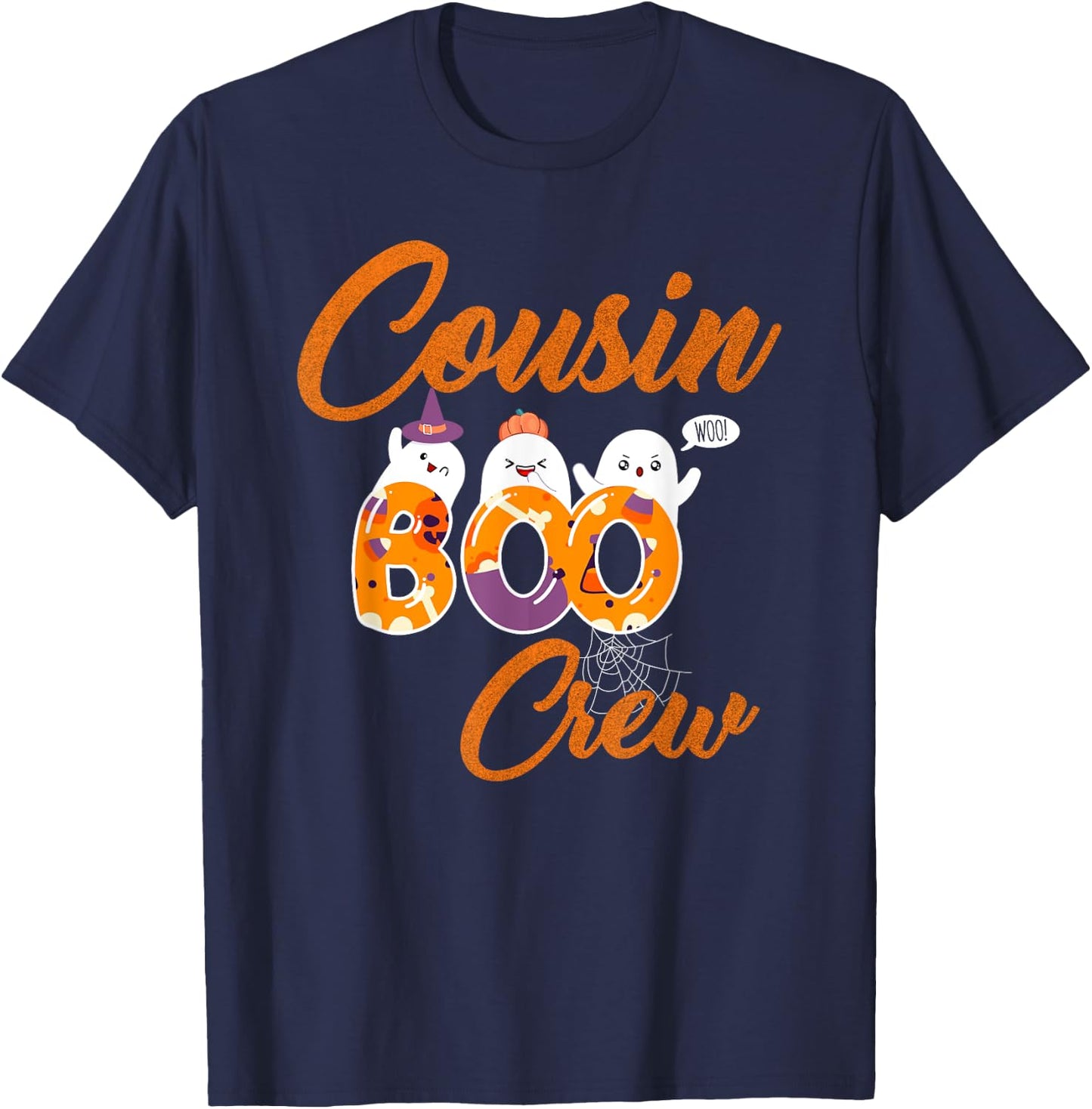 Cousin Boo Crew Funny Cute Little Ghost Boy Girl Halloween T-Shirt - T-Shirt | Navy