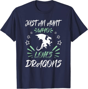 Just An Aunt Who Loves Dragons T-Shirt - T-Shirt | Navy