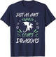 Just An Aunt Who Loves Dragons T-Shirt - T-Shirt | Navy