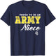 Proud To Be An Army Niece - US Flag Dog Tags Military Family T-Shirt - T-Shirt | Navy