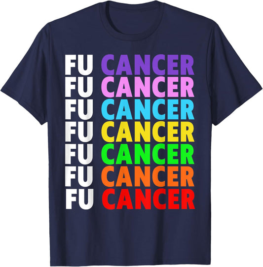 FU Cancer Fuck Cancer Awareness T-Shirt - T-Shirt | Navy