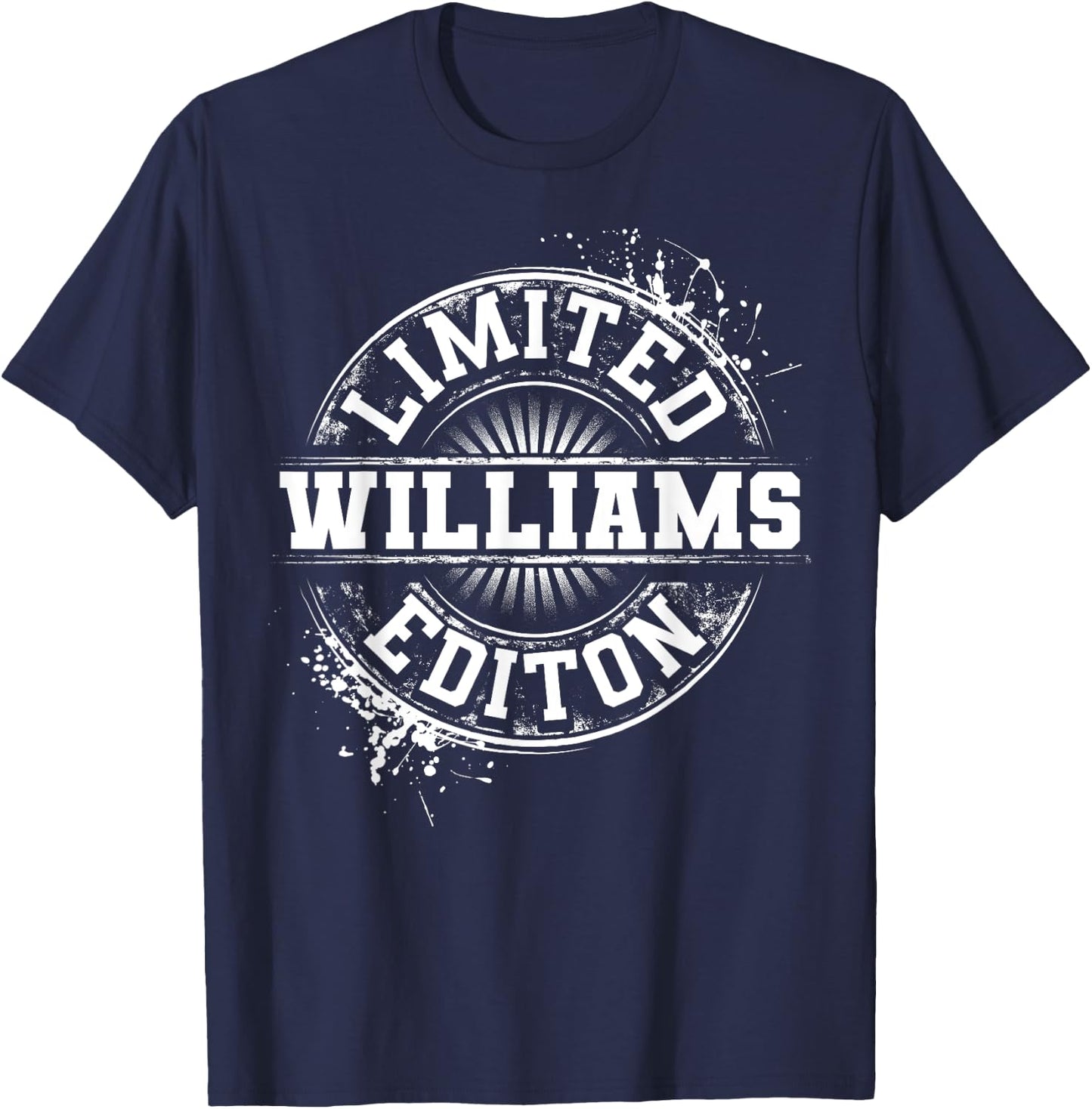 WILLIAMS Funny Surname Family Tree Birthday Reunion Gift T-Shirt - T-Shirt | Navy