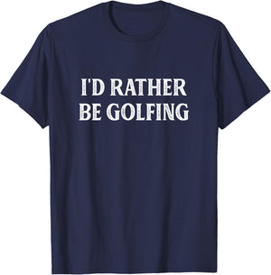 I'd Rather Be Golfing - Vintage Style T-Shirt - T-Shirt | Navy