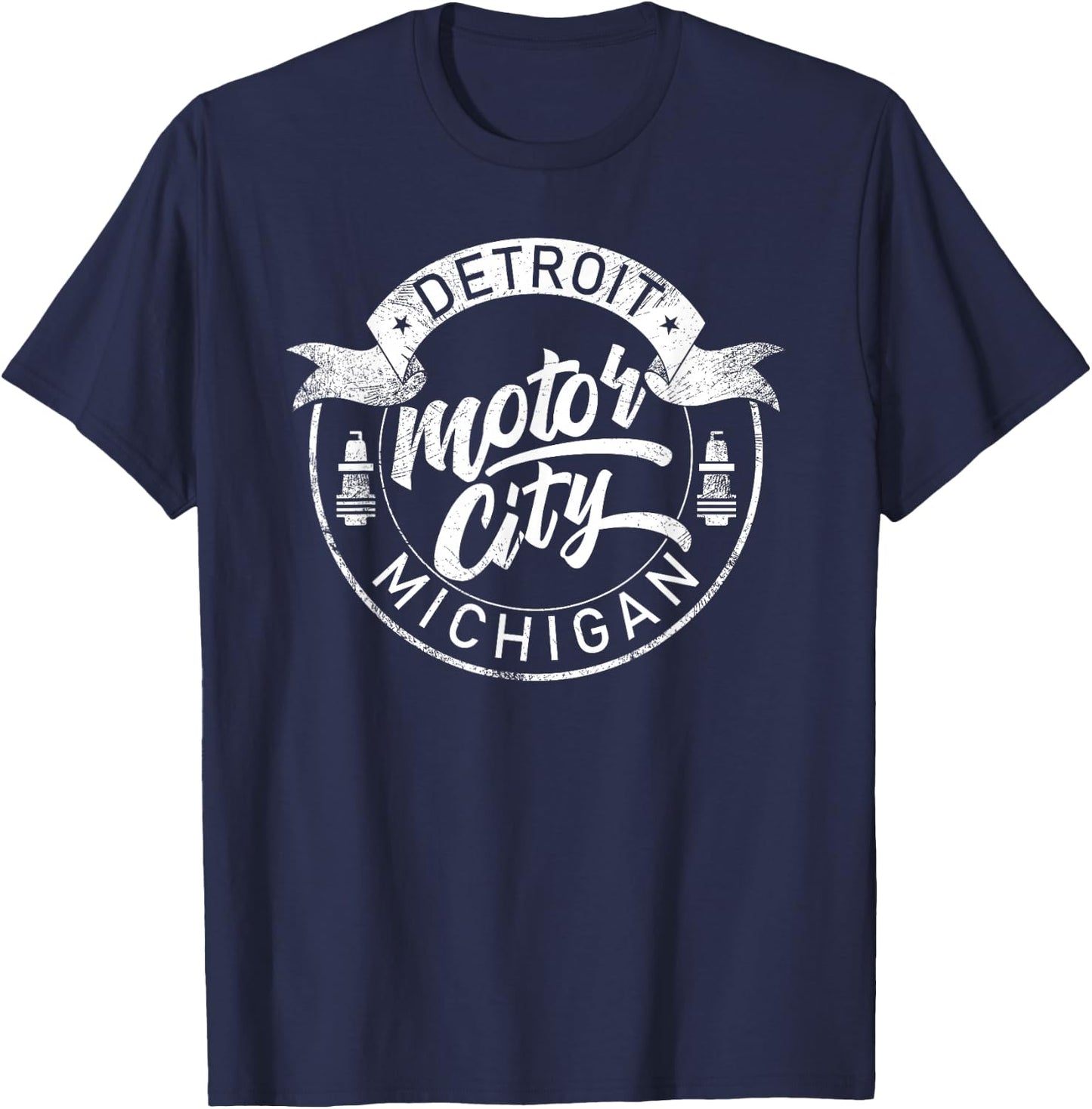 Classic Detroit Motor City Michigan Michiganians Pride Gift T-Shirt - T-Shirt | Navy