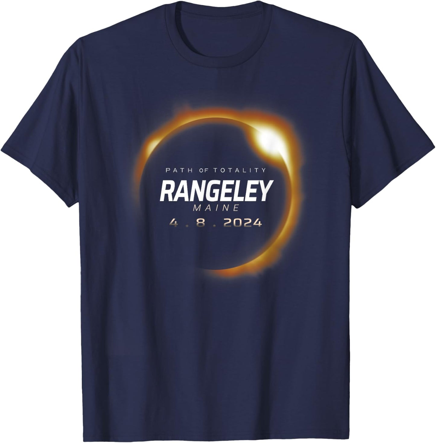 Total Solar Eclipse 2024 Rangeley Maine April 8 2024 T-Shirt - T-Shirt | Navy