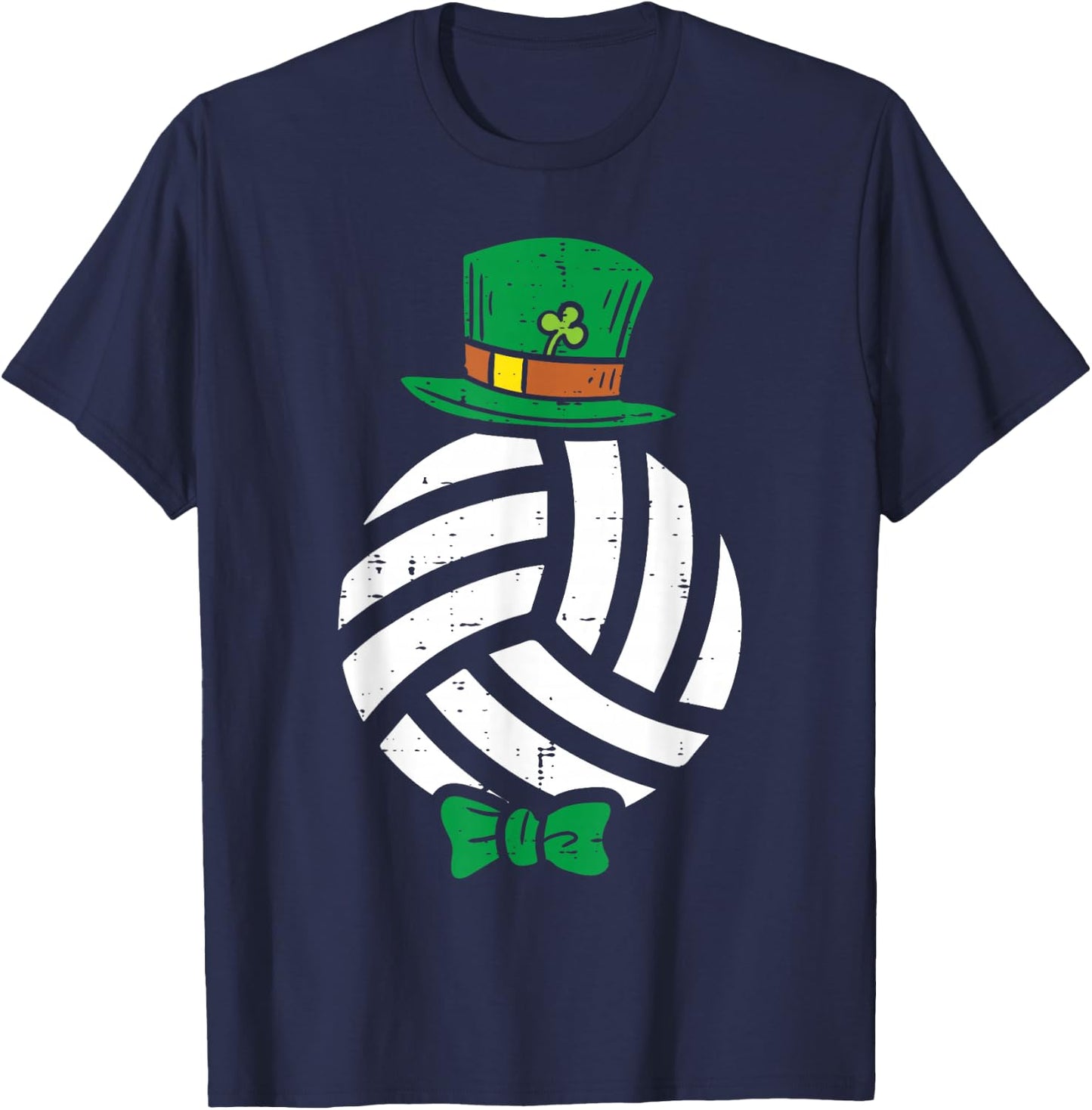 Leprechaun Volleyball St Patricks Day Sports Player Gift T-Shirt - T-Shirt | Navy