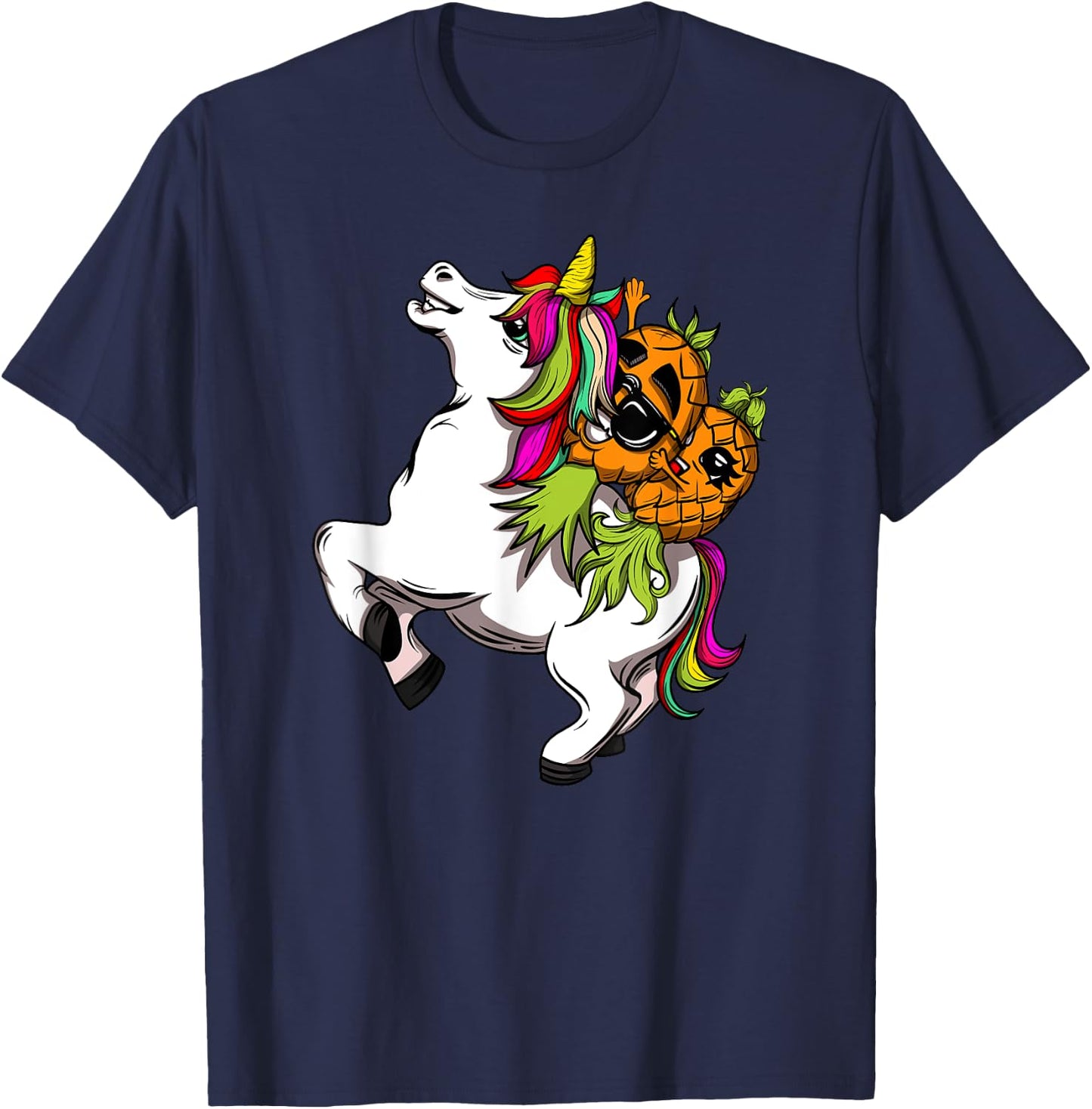 Swingers Couple Pineapple Swinging On A Unicorn Swinger T-Shirt - T-Shirt | Navy