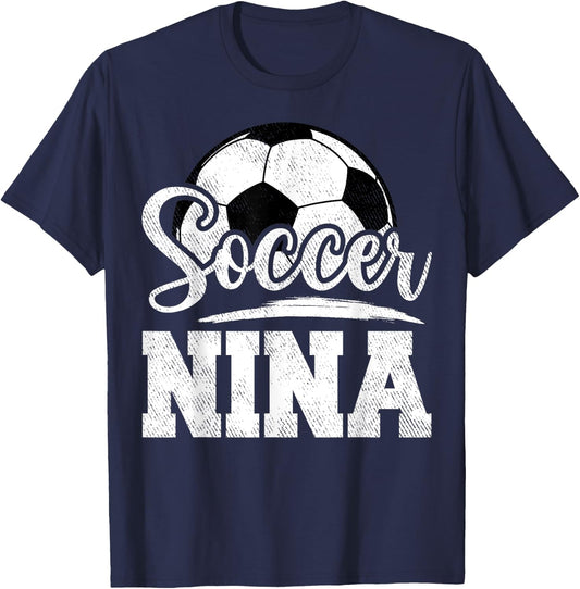 Soccer Nina Soccer Player Game Day Mother's Day T-Shirt - T-Shirt | Navy