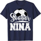 Soccer Nina Soccer Player Game Day Mother's Day T-Shirt - T-Shirt | Navy