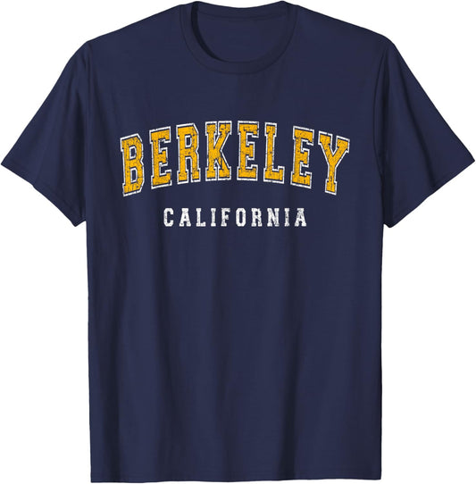 Vintage Berkeley California CA Distressed Design - Classic T-Shirt - T-Shirt | Navy