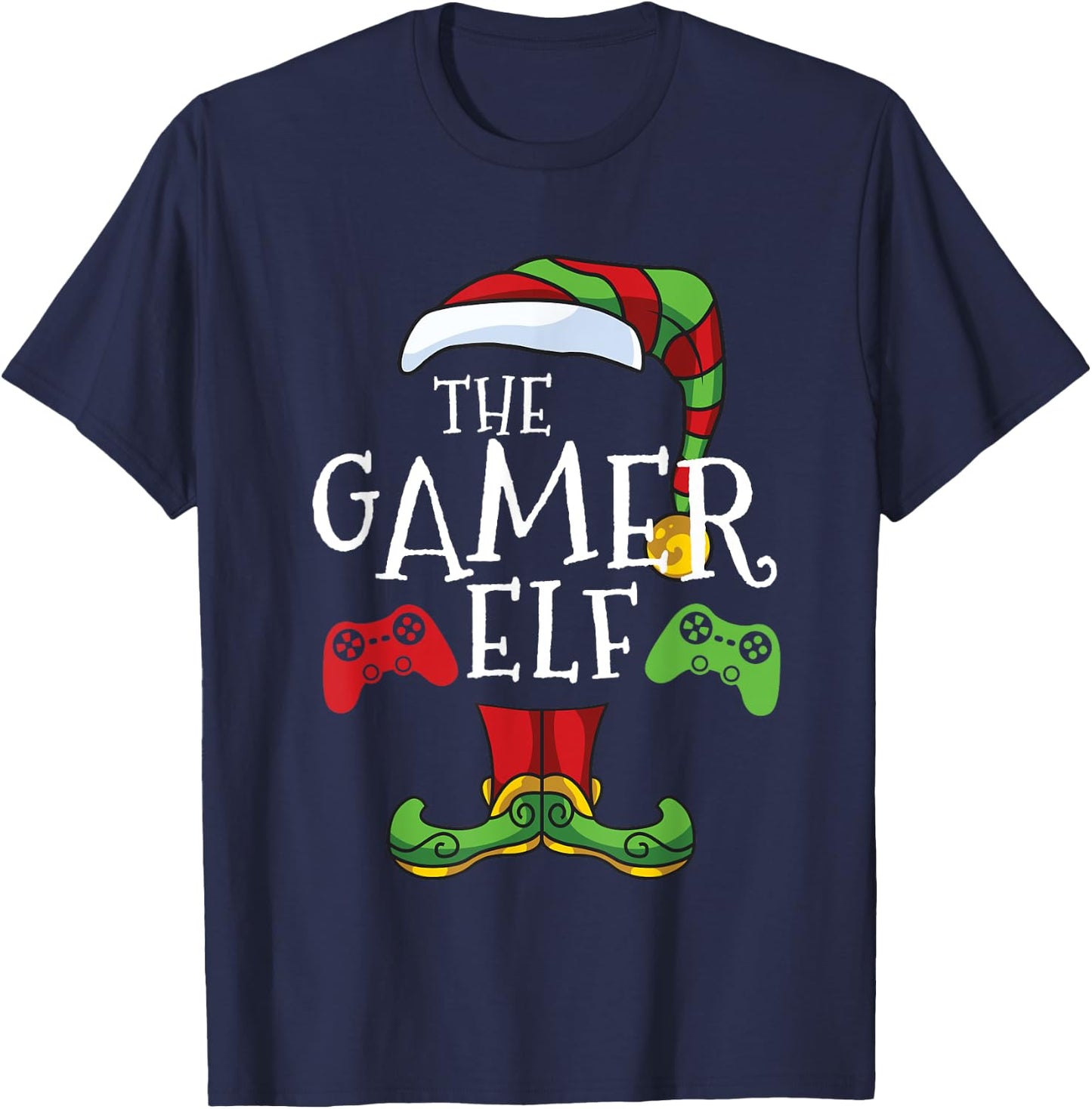 Gamer Elf Christmas Family Matching Funny I'm The Gaming Elf T-Shirt - T-Shirt | Navy