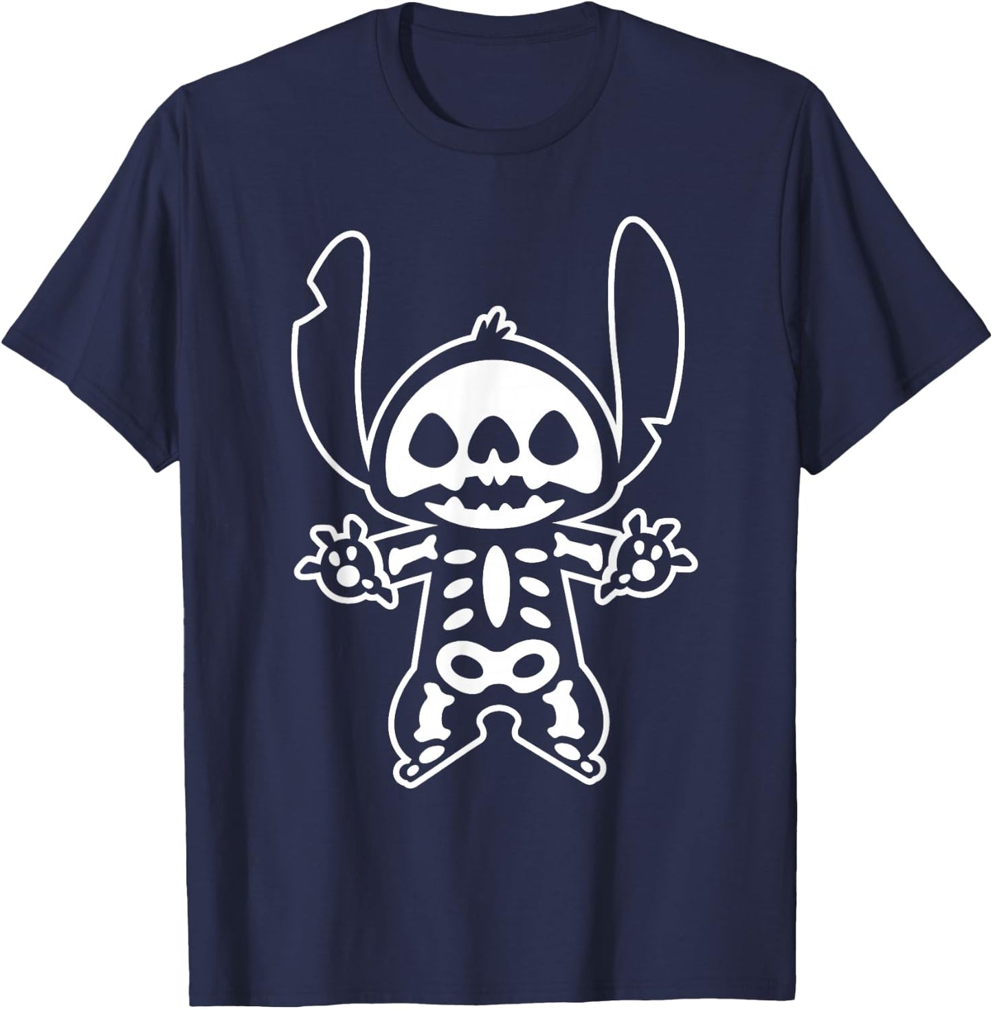 Disney Stitch Halloween Skeleton T-Shirt - T-Shirt | Navy