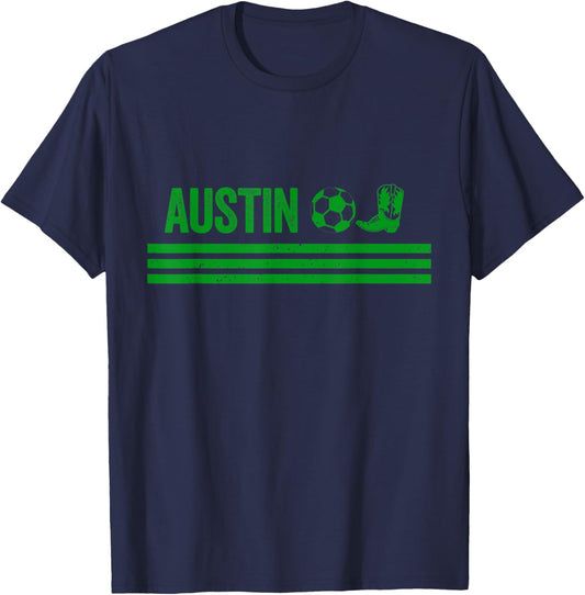Austin Cowboy Boot Football Club T-Shirt - T-Shirt | Navy
