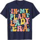 In My Plant Lady Era Groovy Plant Lover Gardening Plant Mama T-Shirt - T-Shirt | Navy