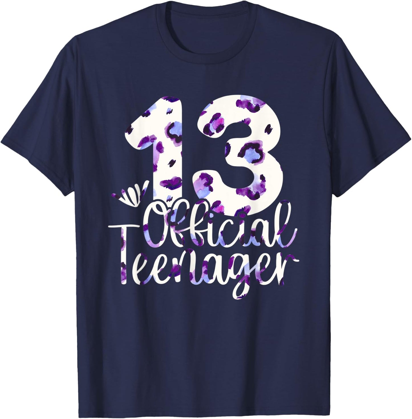 13th Birthday Girls 13 Year Teen Official Teenager Birthday T-Shirt - T-Shirt | Navy