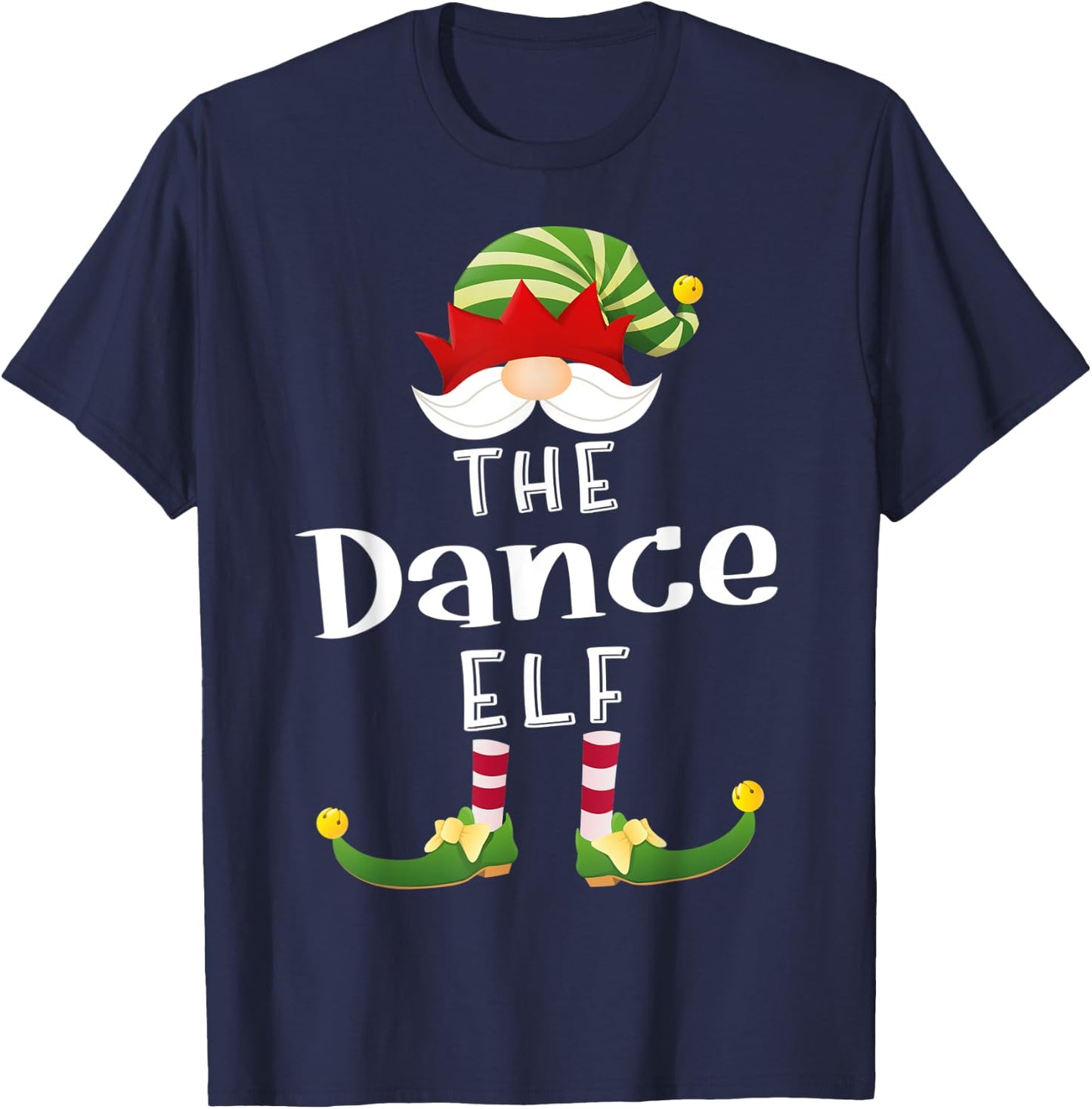 Dance Elf Group Christmas Funny Pajama Party T-Shirt - T-Shirt | Navy