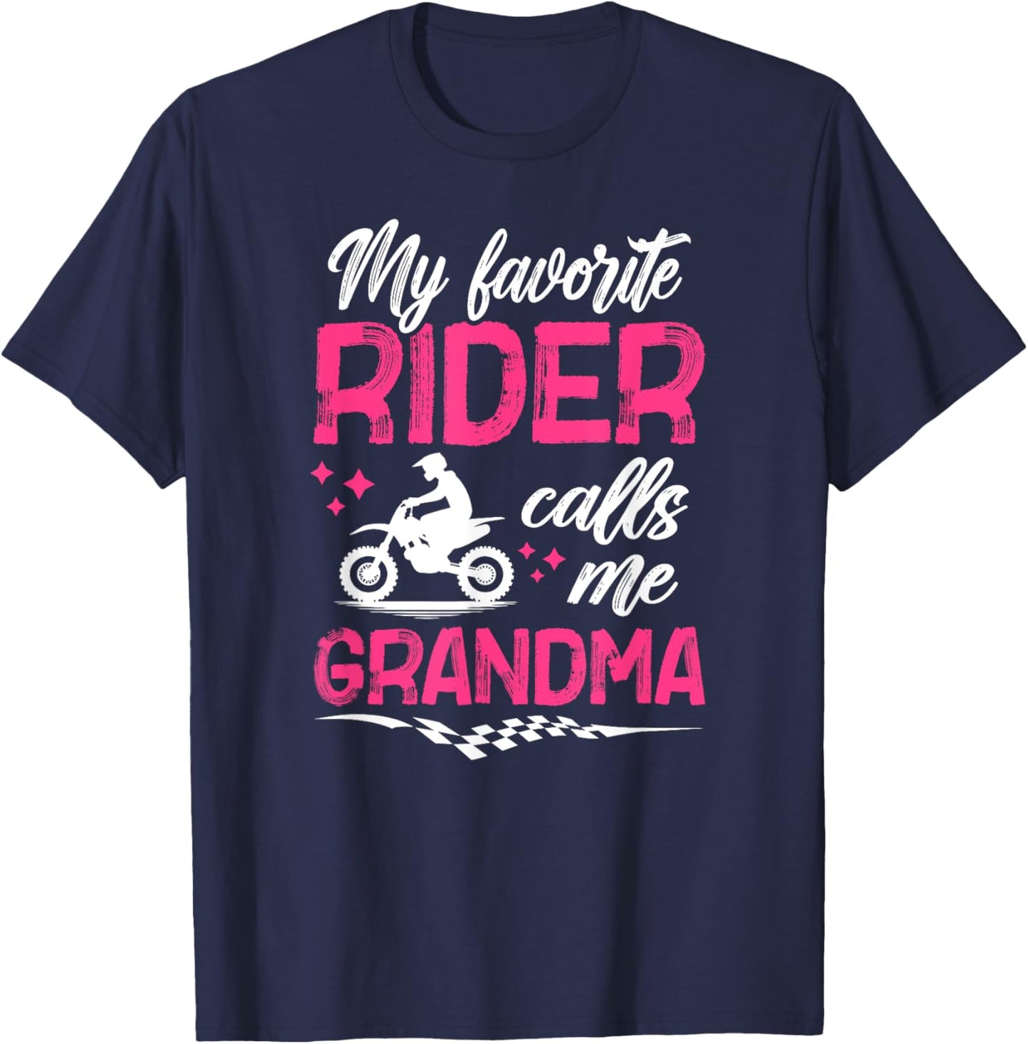 My Favorite Motocross Rider Grandma Motocross Grandma T-Shirt - T-Shirt | Navy