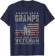 I'm a Gramps and a Veteran nothing scares me Funny Dad Gifts T-Shirt - T-Shirt | Navy