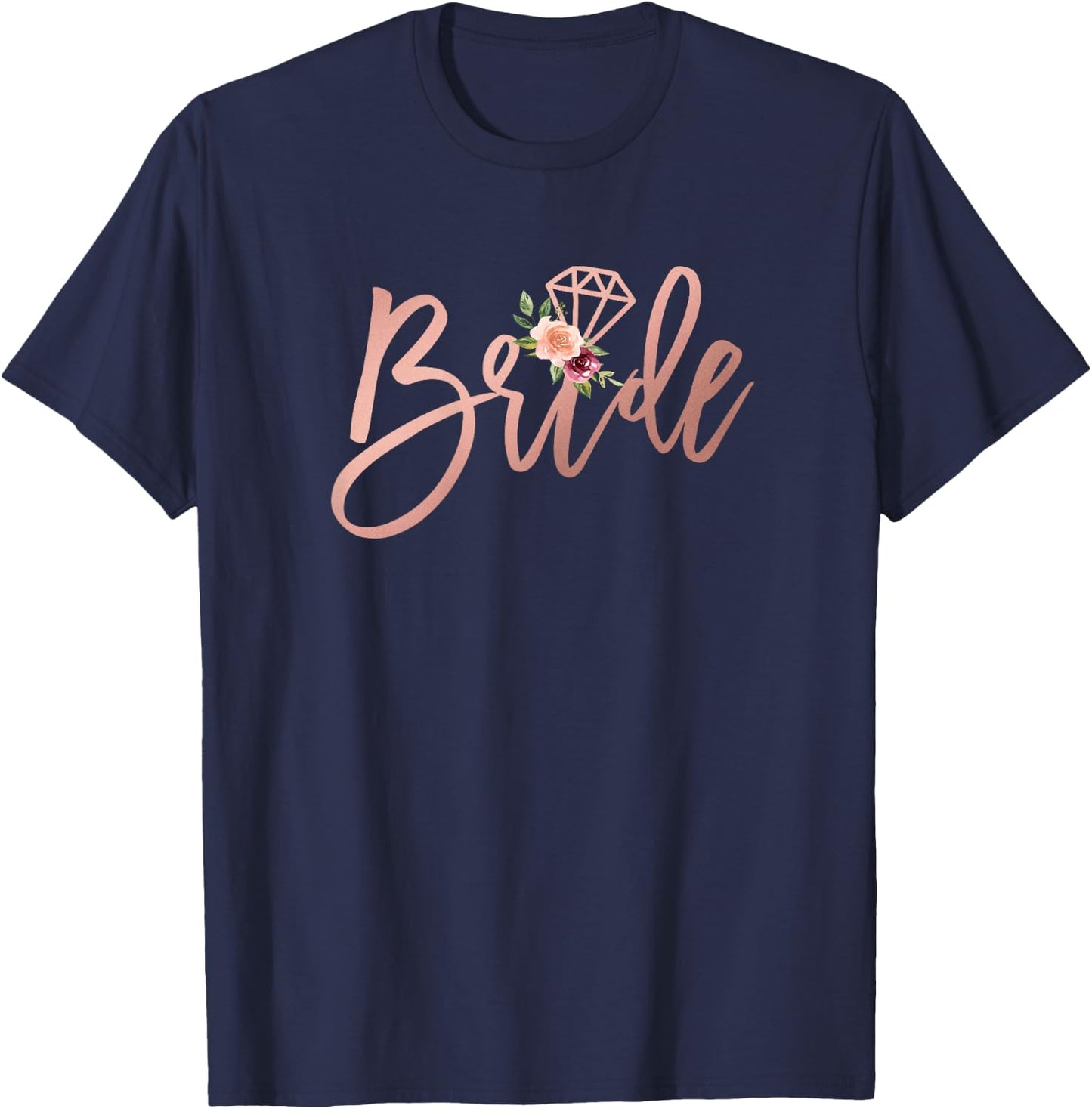 Wedding Shower for Future Mrs Bride to be from Groom Floral T-Shirt - T-Shirt | Navy