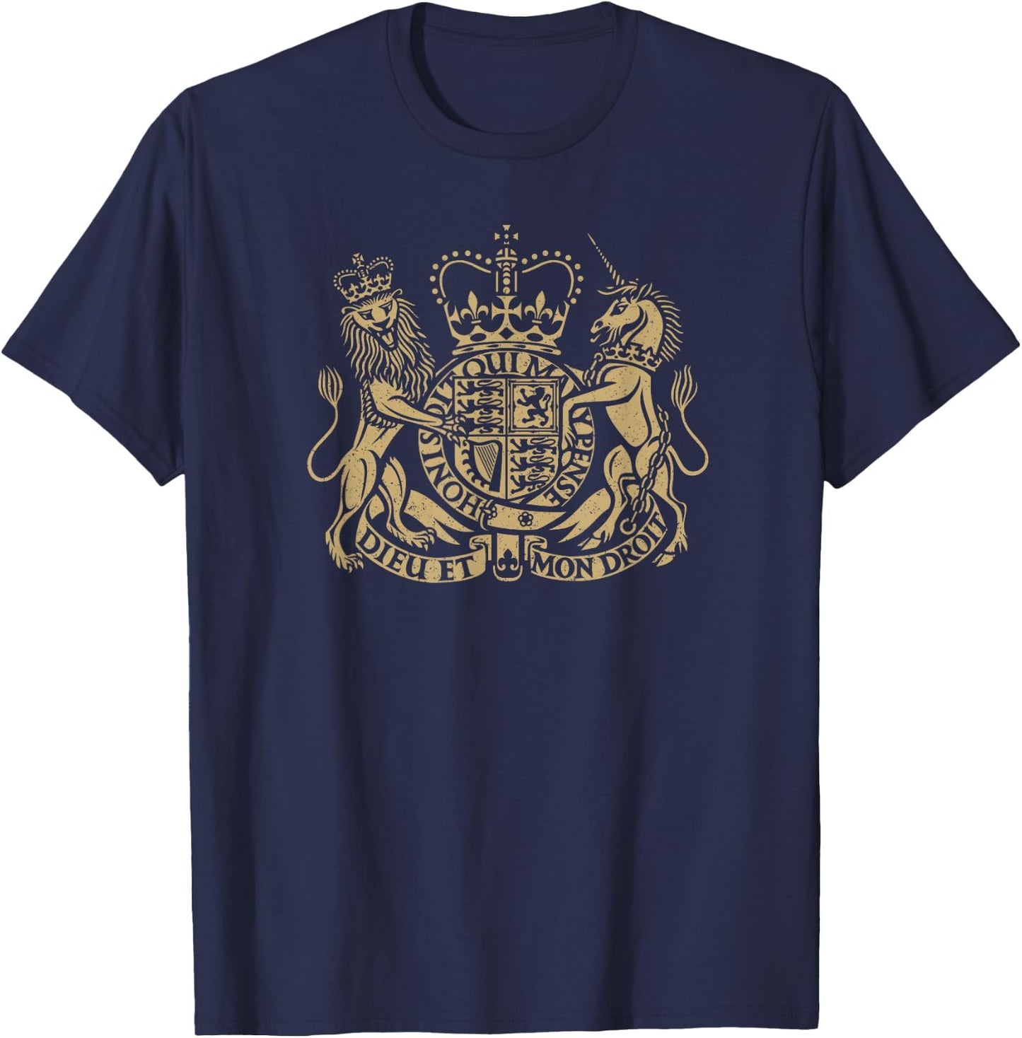 Uk United Kingdom Coat of Arms Symbol T-Shirt - T-Shirt | Navy