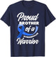 Proud Brother Of A Hydrocephalus Warrior Sister Brother T-Shirt - T-Shirt | Navy