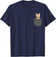 Cat in Pocket Women Kids T-Shirt - T-Shirt | Navy