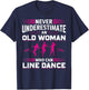 Never Underestimate an Old Woman at Line Dance T-Shirt - T-Shirt | Navy