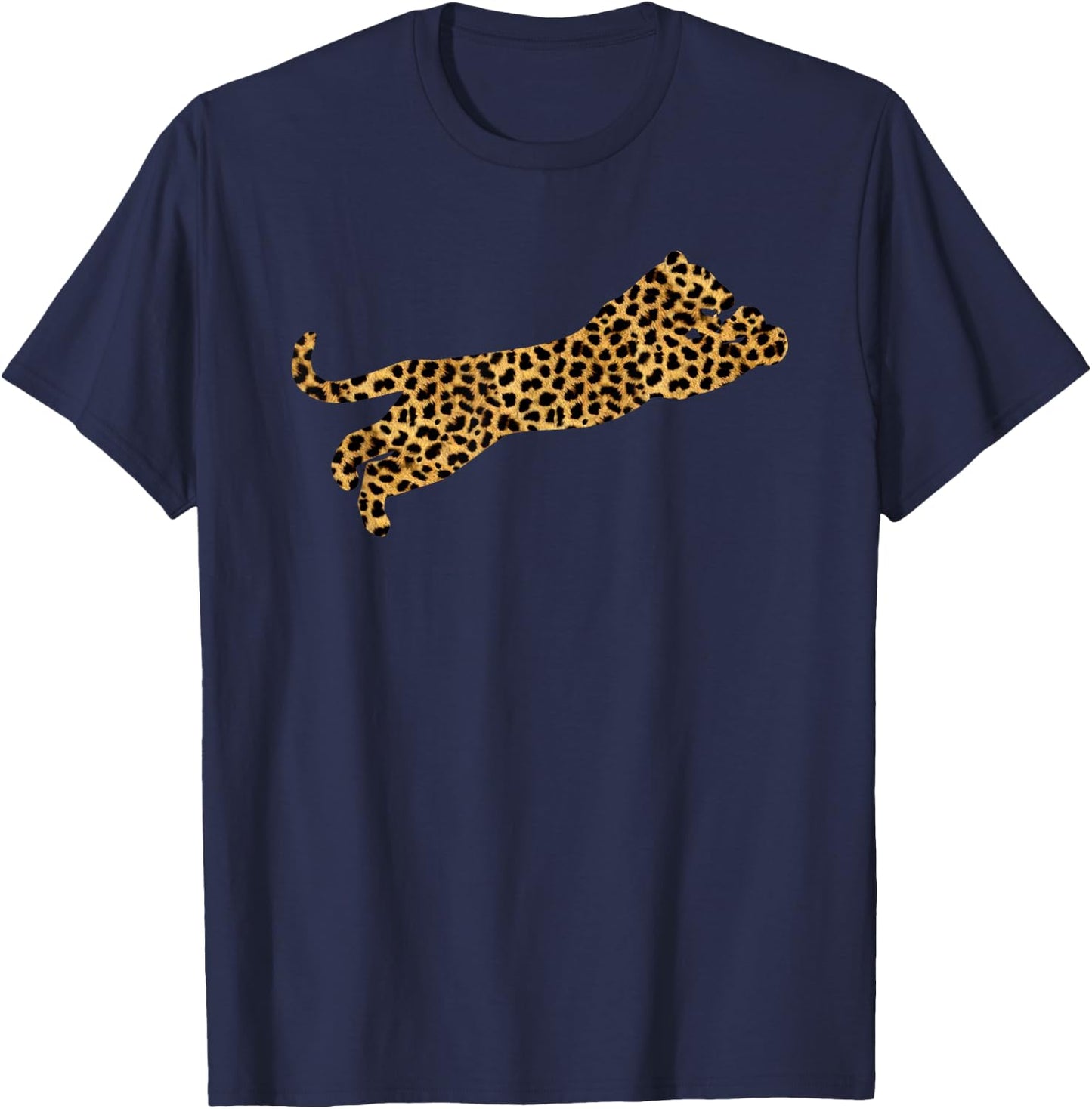 Cougar Leopard Print Puma Panther Animal Lover Women Gift T-Shirt - T-Shirt | Navy