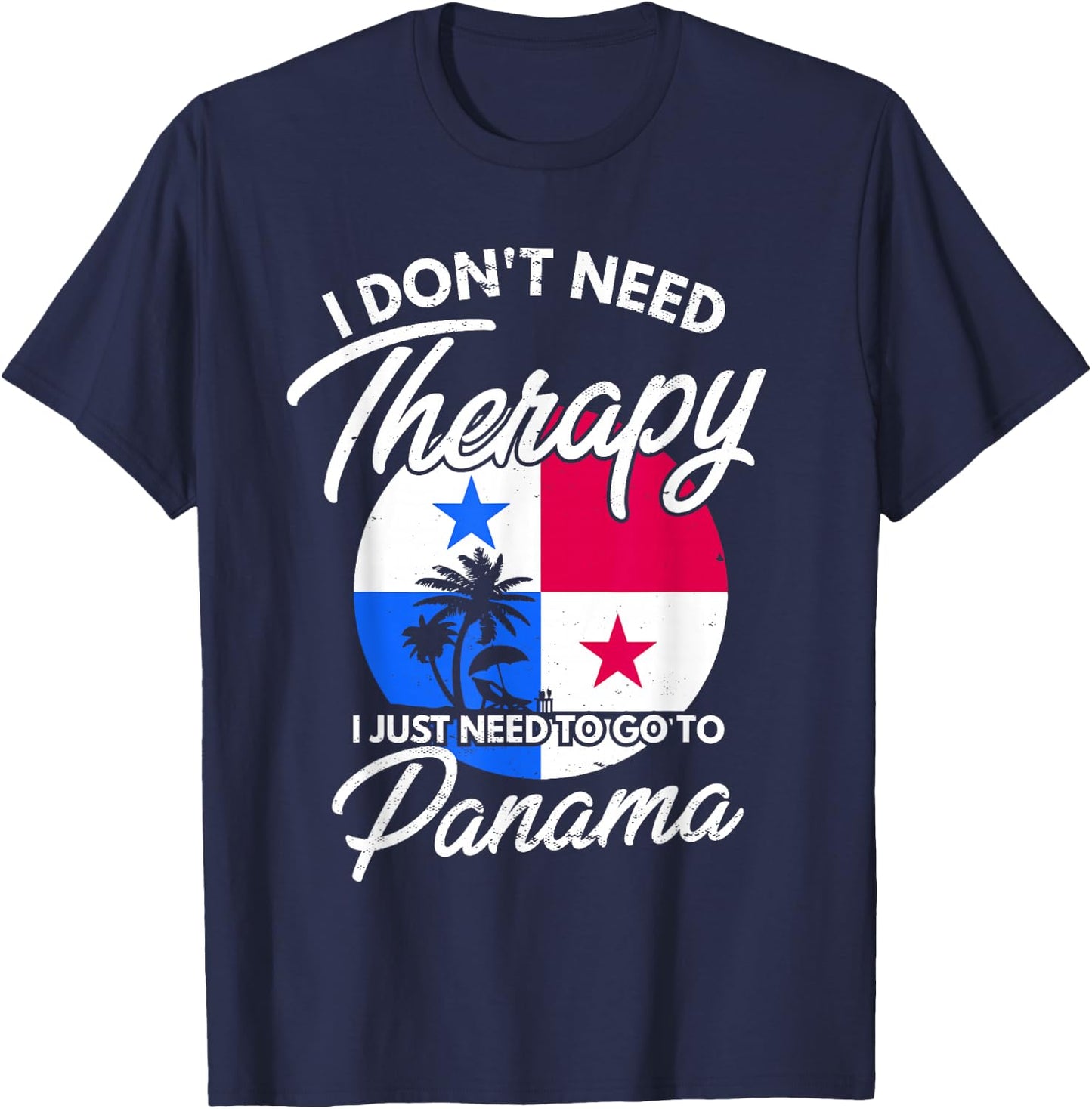 Panamanian Flag I Panama Flag I Vacation Panama T-Shirt - T-Shirt | Navy