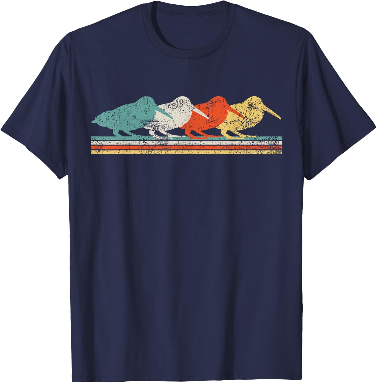 Woodcock Birds Retro Vintage T-Shirt - T-Shirt | Navy