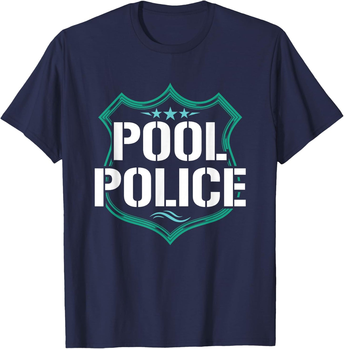 Pool Police Funny Swimming Lifesaver Rescuer Swim Gift T-Shirt - T-Shirt | Navy