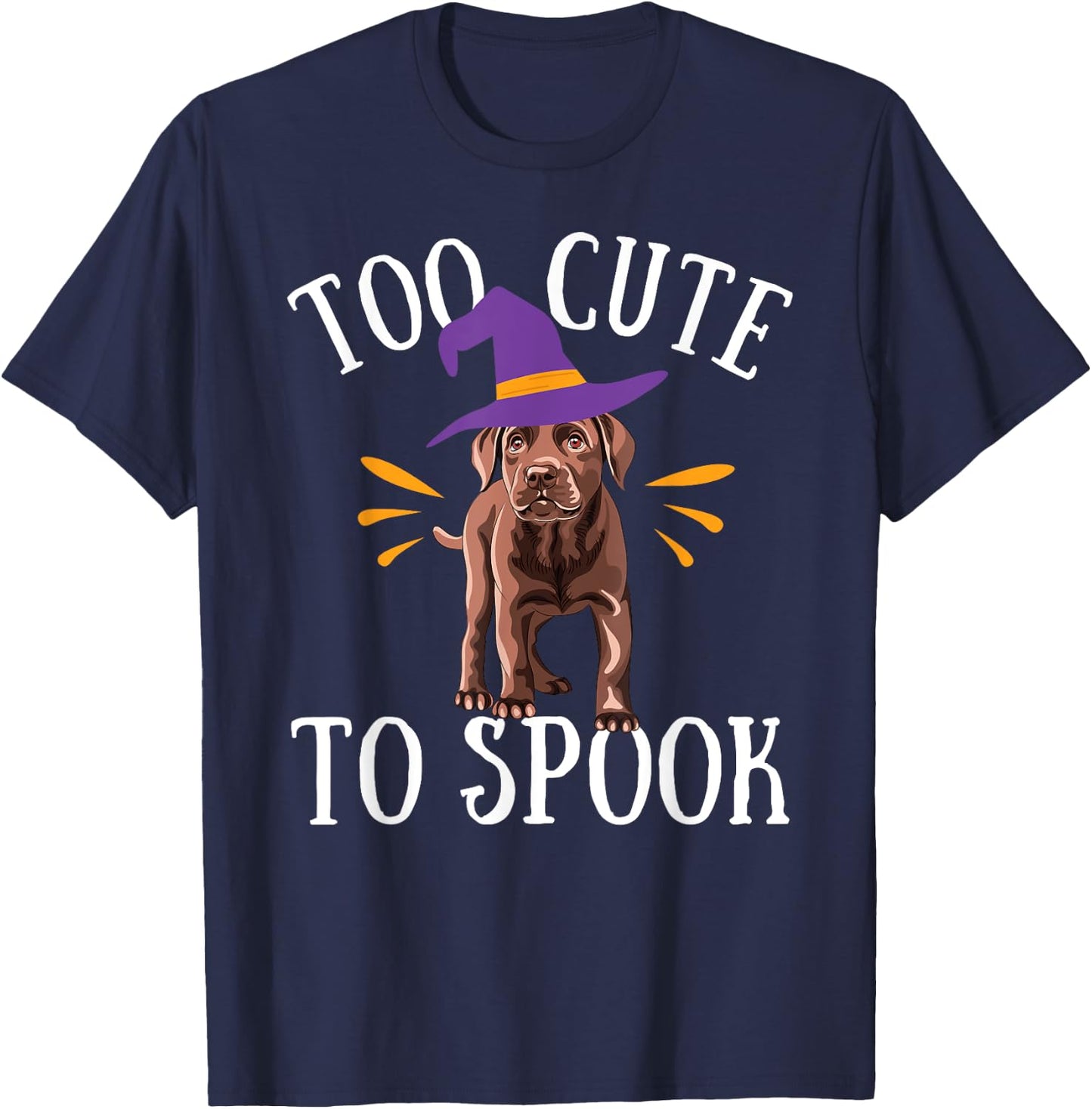 Chocolate Lab Cute Funny Halloween Dog Costume Labrador Men Women Kids T-Shirt - T-Shirt | Navy