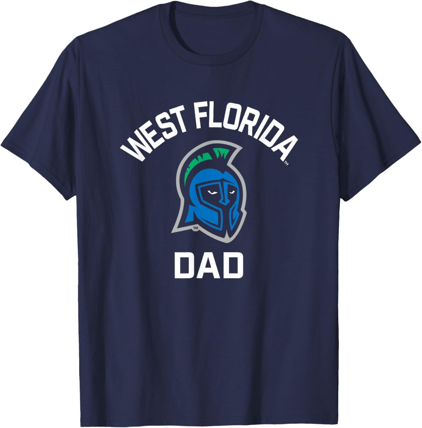 University of West Florida UWF Argonauts Arched Dad T-Shirt - T-Shirt | Navy