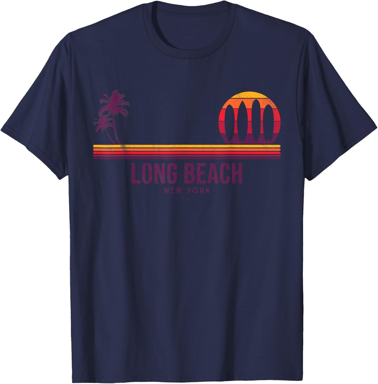 Long Beach Surf - New York Men Women Kids T-Shirt - T-Shirt | Navy