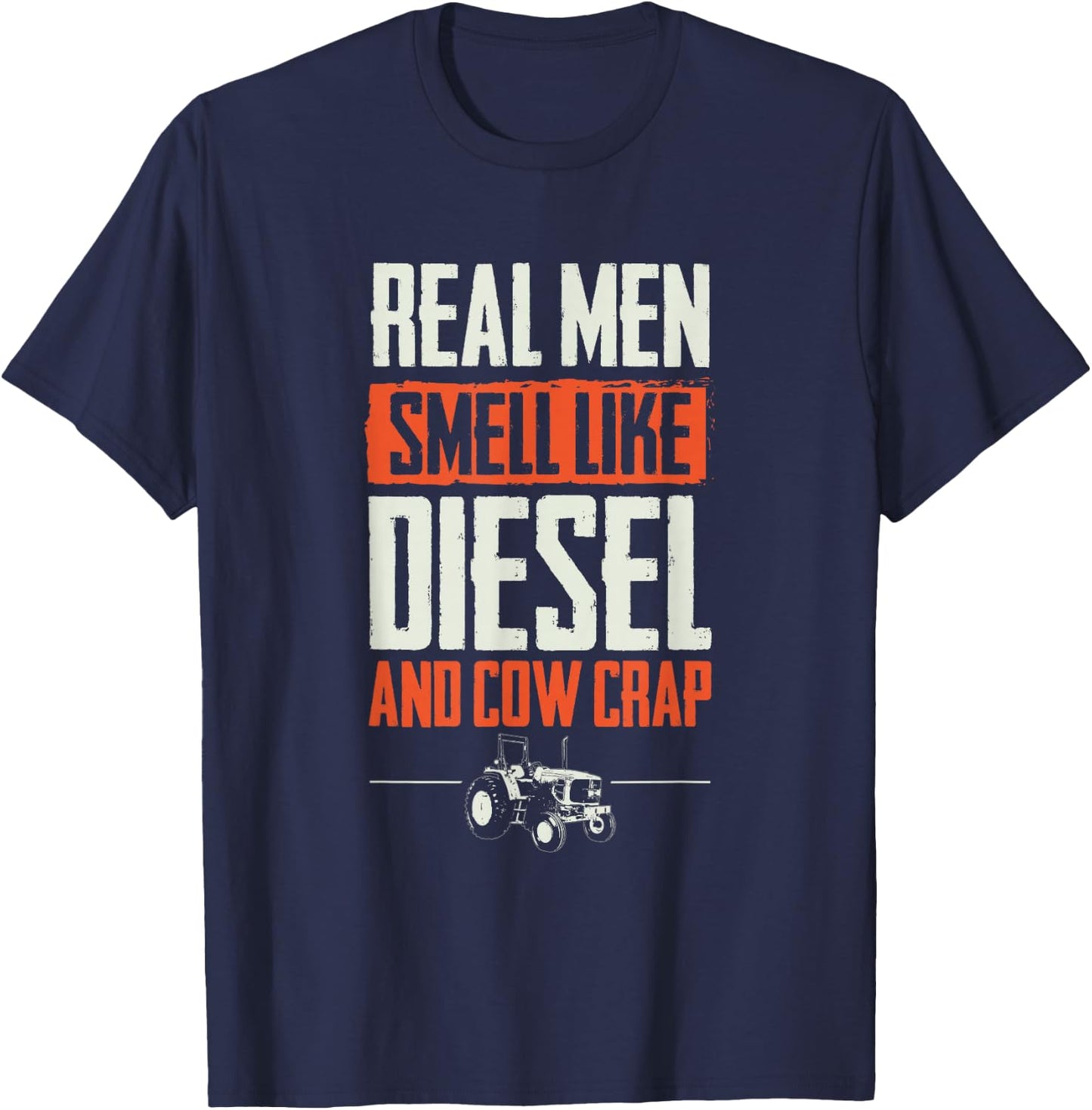Vintage Farmer Shirt Men Tractor Gift Boys Farm Rancher T-Shirt - T-Shirt | Navy