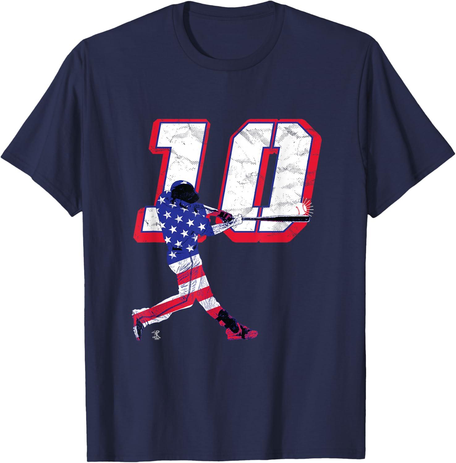 JT Realmuto Flag Silhouette Gameday T-Shirt - T-Shirt | Navy