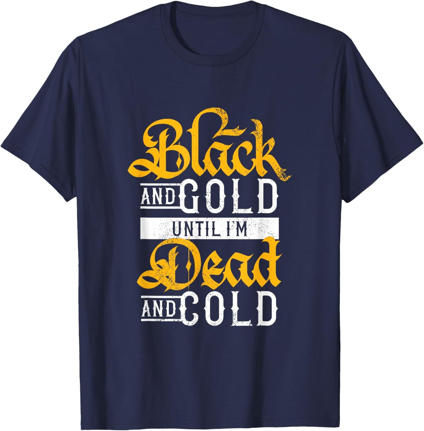 Pittsburgh Ultimate Sports Fan Distressed Lettering T-Shirt - T-Shirt | Navy