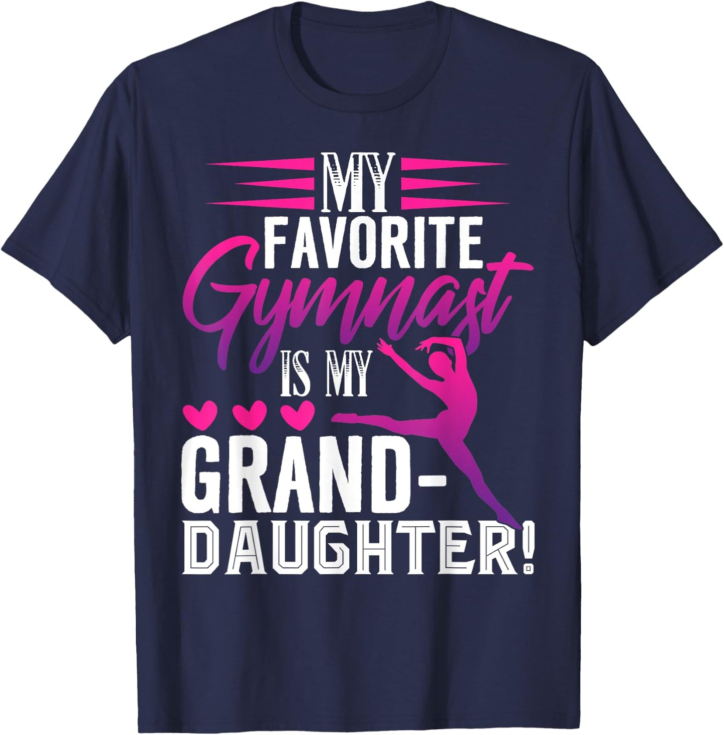 Cute Gymnastics Grandma Shirt Gymnast Grandma Gift T-Shirt - T-Shirt | Navy