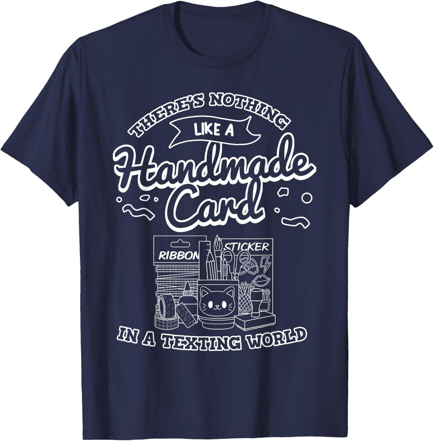 Cardmaking Scrapbooking Gift Crafting Card Crafter T-Shirt - T-Shirt | Navy